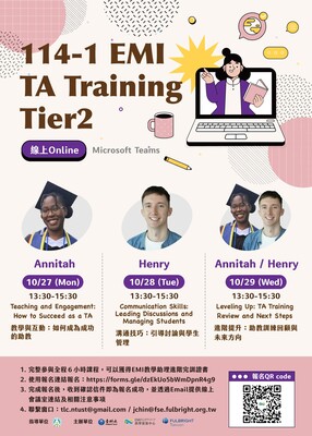 國立臺灣科技大學EMI教學資源中心 114-1學期《EMI教學助理》資訊圖片