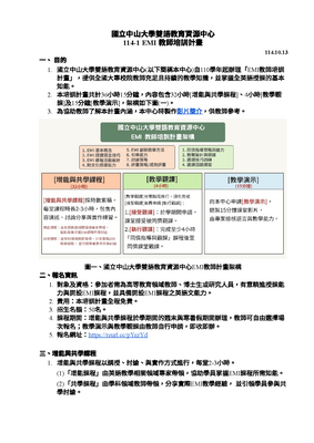 國立中山大學雙語教育資源中心114-1學期EMI教師培訓計畫系列活動圖片
