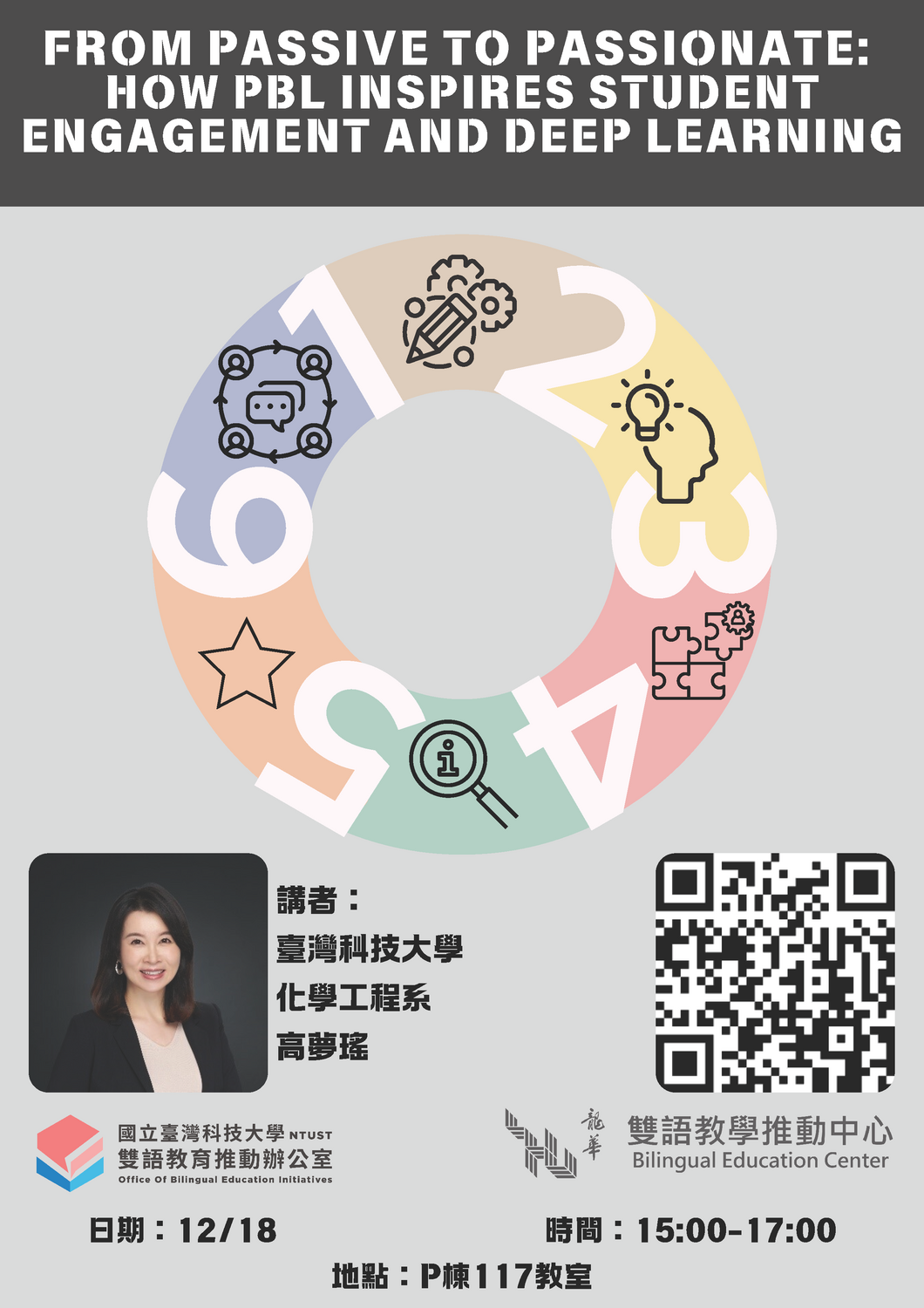 龍華科技大學雙語化學習推動中心1141學期EMI教學研習講座資訊圖片